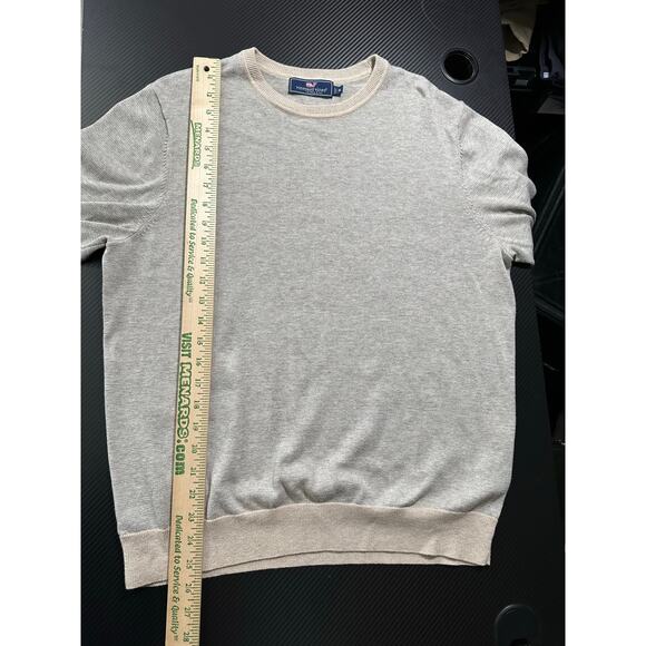 Vineyard Vines Wool Sweater Feeder Stripe Double Knit Crew Size Medium - Picture 5 of 13